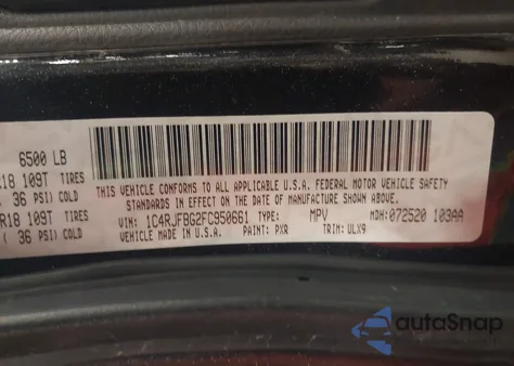 2015 Jeep Grand Cherokee Limited from USA, damaged, VIN 1C4RJFBG2FC950661